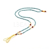 Adjustable Natural Turquoise Beaded Necklace Making MAK-G012-02-2