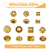 420pcs 7 styles Tibetan Style Bead Caps FIND-DC0003-93-2