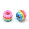 Opaque Stripe Resin European Beads RESI-S344-02-2