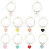 Heart Alloy Enamel Wine Glass Charms AJEW-SC0002-06-1