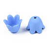 Rubberized Style Opaque Acrylic Bead Caps ACRP-T010-01A-4