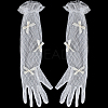 Bowknot Polyester Long Lace Gloves AJEW-WH20007-92B-6