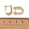 Rack Plating Brass Micro Pave Cubic Zirconia Hoop Earring Findings EJEW-H143-05G-3