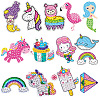 Unicorn/Mermaid/Rainbow DIY Diamond Painting Sticker Kit UNIC-PW0001-014-1