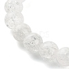 Electroplated Natural Lava Rock & Crackle Quartz Round Beads Energy Stretch Bracelets Set BJEW-JB06970-10