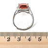925 Sterling Silver Pave Cubic Zirconia Finger Rings RJEW-C138-01A-01-4