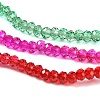 Transparent Painted Glass Beads Strands X1-DGLA-A034-T2mm-A24-4
