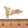 Brass Micro Pave Cubic Zirconia Pendants KK-K382-28G-03-3