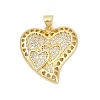 Brass Micro Pave Cubic Zirconia Pendants KK-D317-087G-1