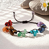 Adjustable 7 Chakra Gemstone Chip Braided Bead Bracelets for Women UX3528-1