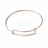 Ion Plating(IP) Adjustable 304 Stainless Steel Wire Bangle Making MAK-F286-03RG-1