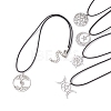 Star Theme 201 Stainless Steel Pendant Necklaces NJEW-JN04849-1