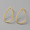 Golden Brass Hollow Geometry Stud Earrings EJEW-WH0012-127A-1