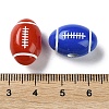Spray Printed Opaque Acrylic European Beads SACR-P031-28B-3