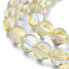 Synthetic Moonstone Beads Strands G-F143-6mm-13-3