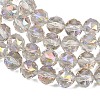 Transparent Electroplate Glass Beads Strands EGLA-N002-34C-B05-4