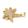 Brass Micro Pave Cubic Zirconia Pendants KK-K305-11A-G-2