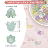 600Pcs 6 Colors Acrylic Bead Caps OACR-SP0001-59-2