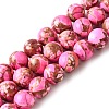 Dyed Natural Magnesite Beads Strands G-L617-D01-8mm-06-2