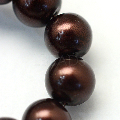 Baking Paint Pearlized Glass Pearl Round Bead Strands HY-Q003-6mm-40-1