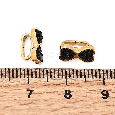 304 Stainless Steel Rhinestone Watch Band Charms STAS-P431-39A-G-1