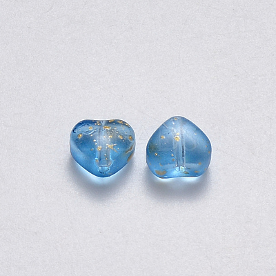 Transparent Spray Painted Glass Beads GLAA-R211-02-E02-1