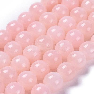 Natural Mashan Jade Round Beads Strands G-D263-10mm-XS02-1