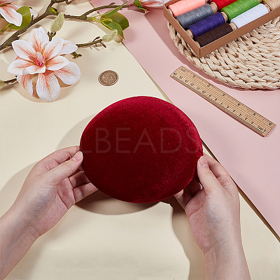 Velet Pillbox Stewardess Fascinator Hat Base for Millinery AJEW-WH0248-757A-1