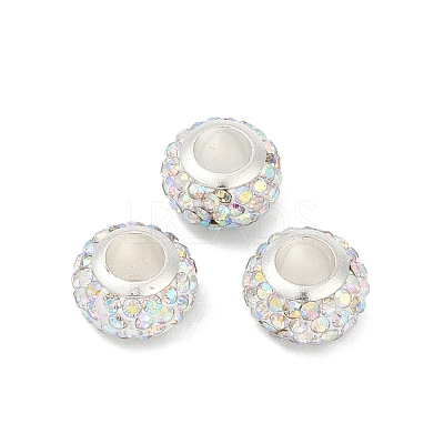 Alloy Rhinestone Clay Pave Beads ALRI-D300-03S-07-1