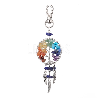 Woven Net/Web with Wing Pendant Decorations HJEW-JM01011-1