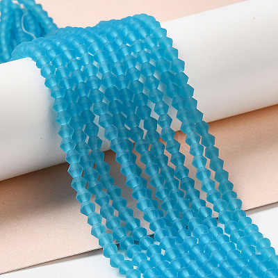 Imitate Austrian Crystal Frosted Glass Beads Strands LS-EGLA-A039-T6mm-MD19-1