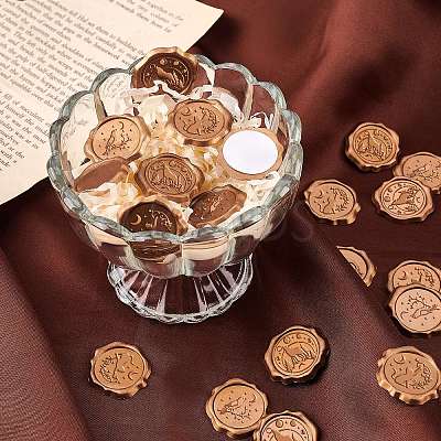 50Pcs Adhesive Wax Stamp Stickers DIY-CP0005-82C-1