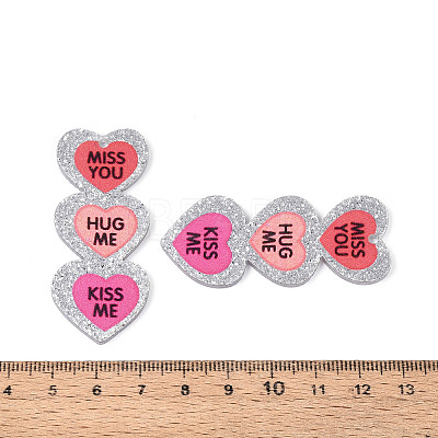 Valentine's Day Printed Opaque Acrylic Pendants FIND-D283-11K-1