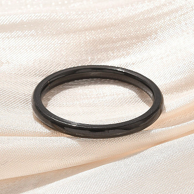 Ion Plating(IP) 304 Stainless Steel Plain Band Rings STAS-I160-E03-EB-1