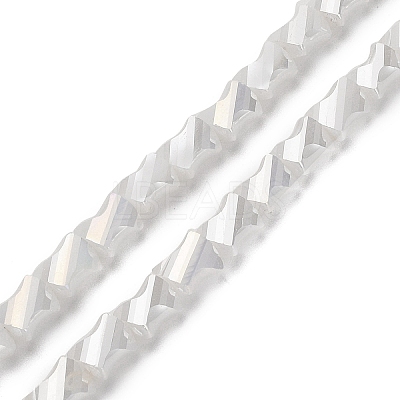 Electroplated Glass Beads Strands GLAA-G092-A-03-1