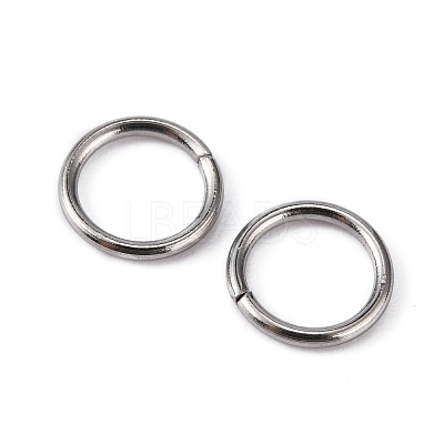 Tarnish Resistant 304 Stainless Steel Open Jump Rings STAS-Q186-02-8x1mm-1