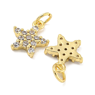 Rack Plating Brass Micro Pave Clear Cubic Zirconia Pendants LS-KK-B093-12B-G-1