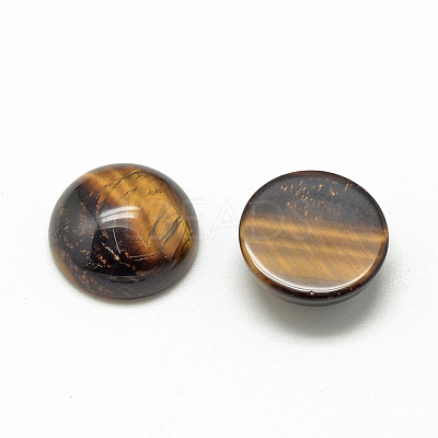 Natural Tiger Eye Cabochons X-G-R416-10mm-35-1