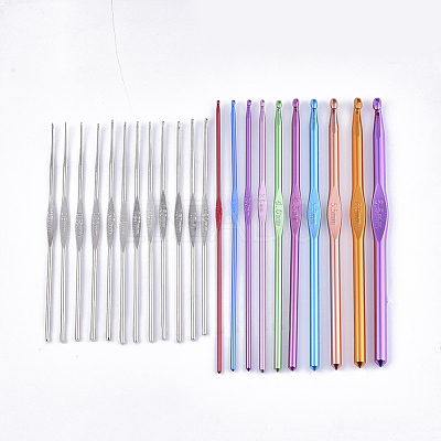 Aluminum Crochet Hooks Needles TOOL-S011-04-1