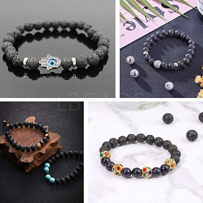 Natural Lava Rock Beads Strands G-OC0001-38-10mm-1