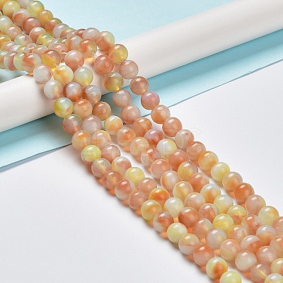 Glass Round Beads Strands GLAA-M044-01H-1