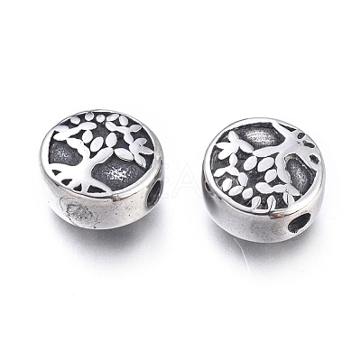 304 Stainless Steel Beads X-STAS-F243-03AS-1