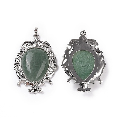 Natural Green Aventurine Big Pendants G-P496-01P-18-1