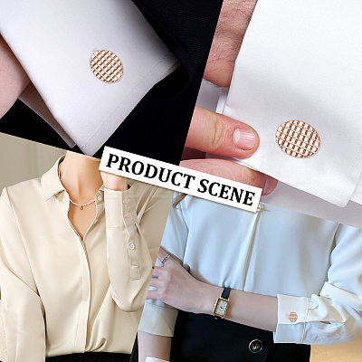 2 Pairs Brass Cufflinks for Men FIND-WR0011-06-1