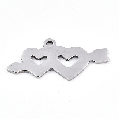 Non-Tarnish Valentine's Day 201 Stainless Steel Charms LS-STAS-S081-091-1