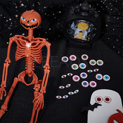 36Pcs 9 Styles Halloween Translucent Resin Decoden Cabochons CRES-WR0001-01-1
