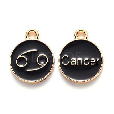 Alloy Enamel Pendants X-ENAM-S124-01A-08D-1