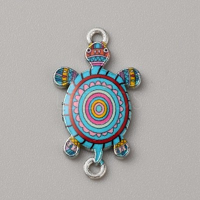 Alloy Enamel Connector Charms ENAM-WH0061-47F-1