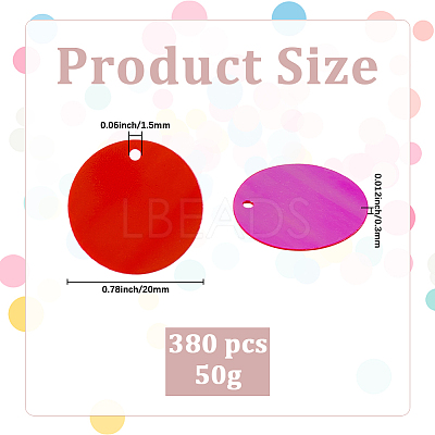 PVC Sequin Pendants KY-WH0083-009A-1