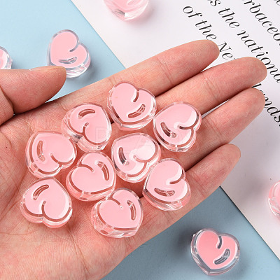Transparent Enamel Acrylic Beads X-TACR-S155-004E-1